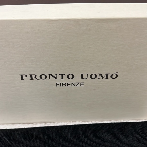 Pronto Uomo Firenze Black Patent Leather Lace Up Mens Shoes - Size 12D - Picture 6 of 7